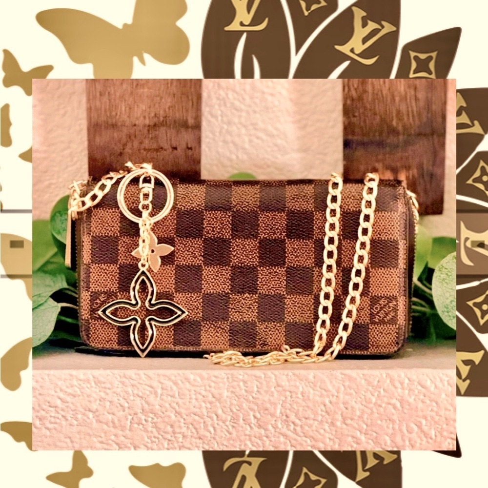 Louis Vuitton DAMIER full zip long wallet brown preloved will fit cell phone - Picture 3 of 17